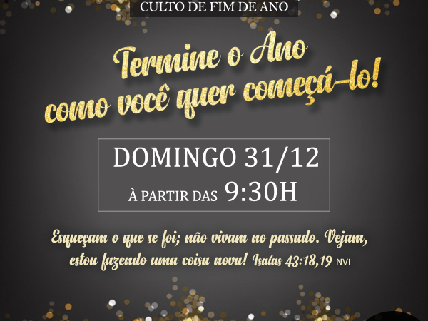 CULTO DE FIM DE ANO